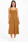 Dress Linen Cut 2 Pocket