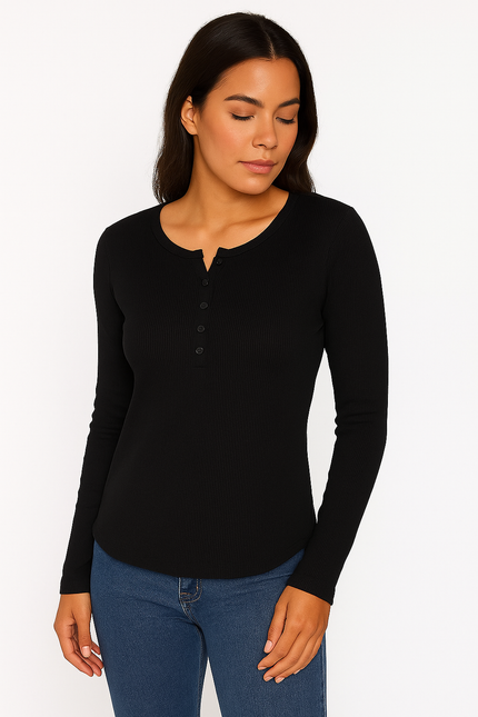Long Sleeves Buttons Basic