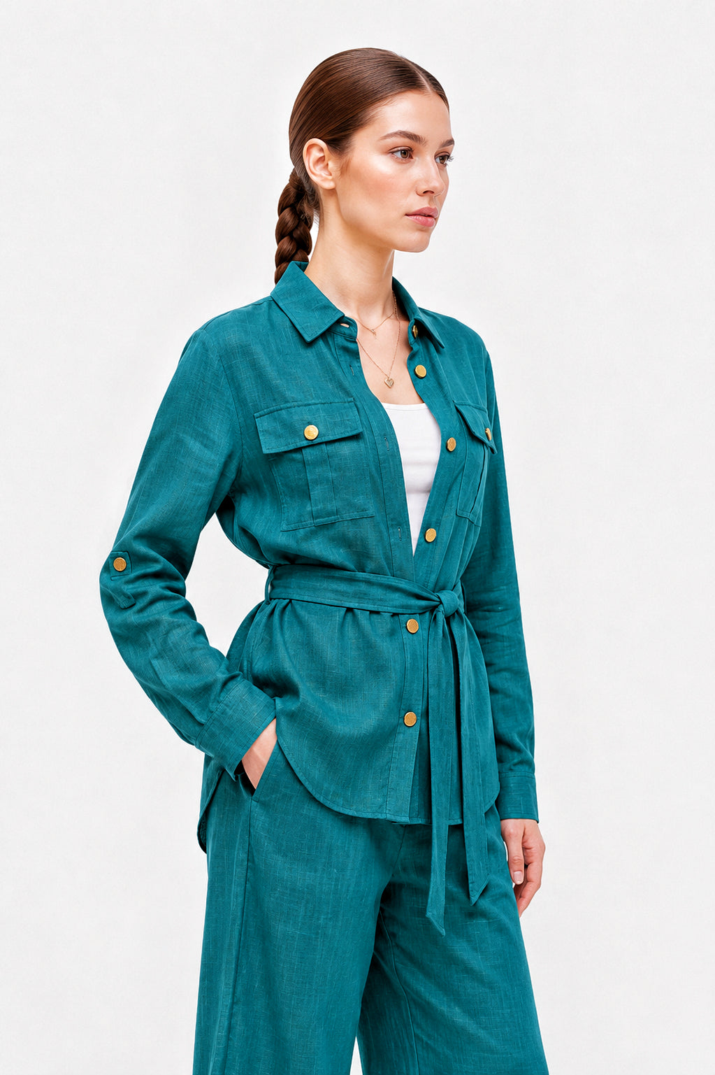 s26-25 suit linen 2poc