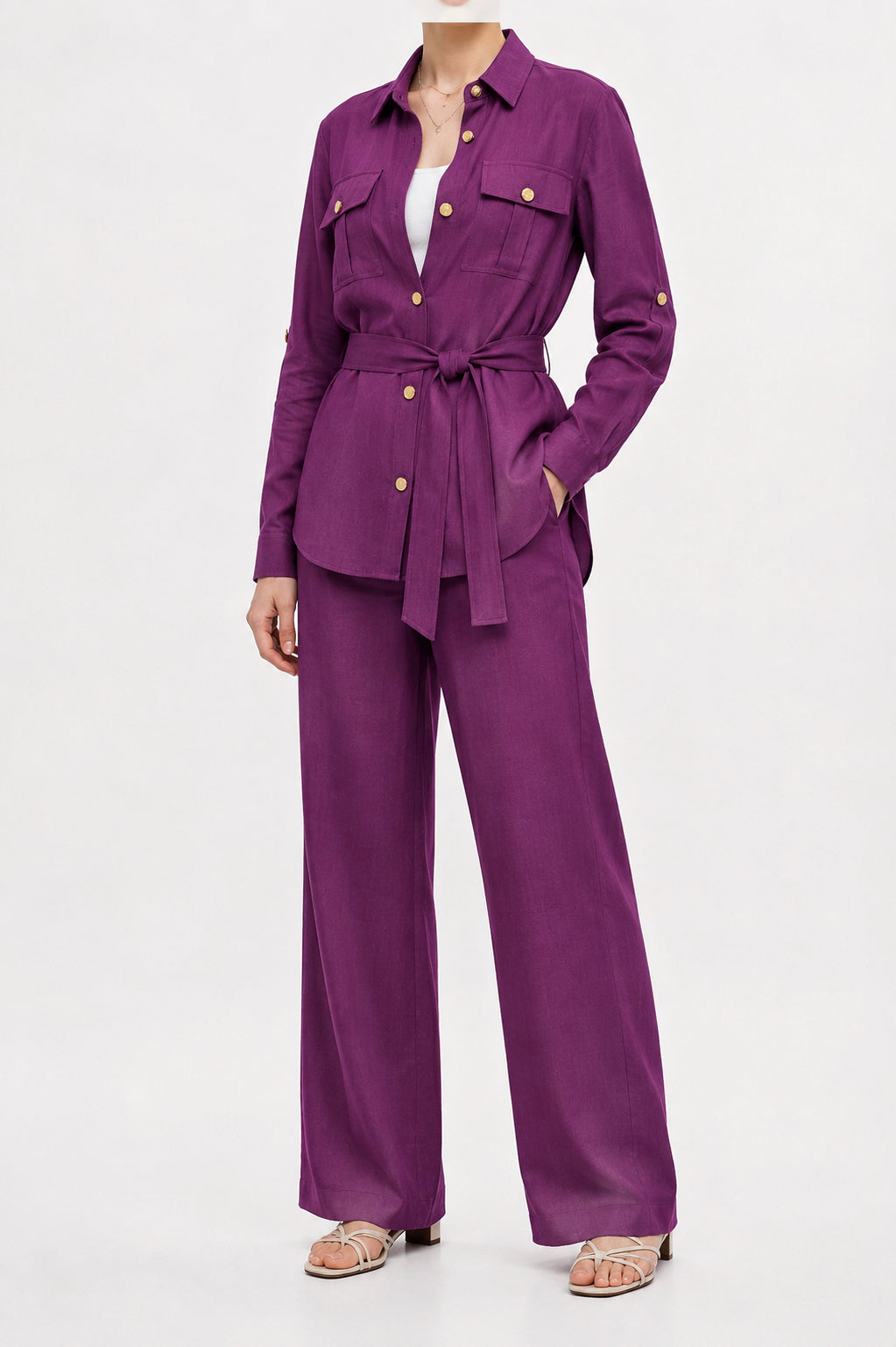 s26-25 suit linen 2poc