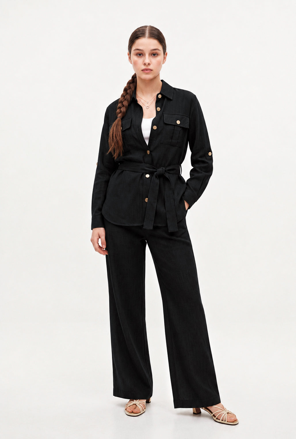 s26-25 suit linen 2poc