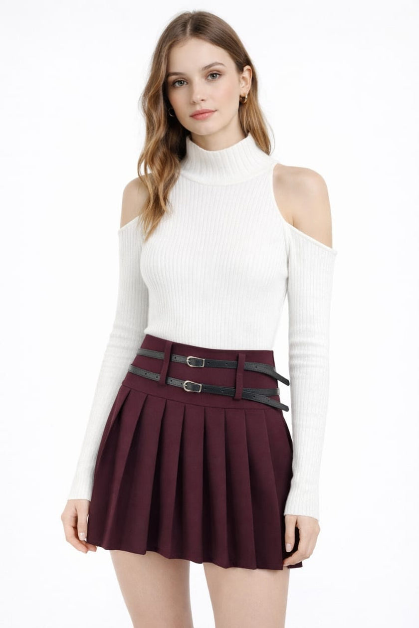 Skirt Pleated 2 Belts